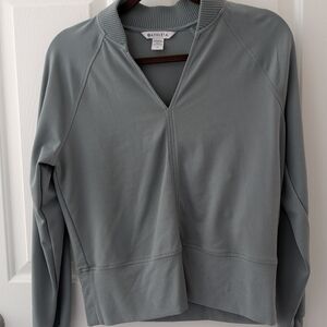 Athleta Sage Green V-Neck Pullover